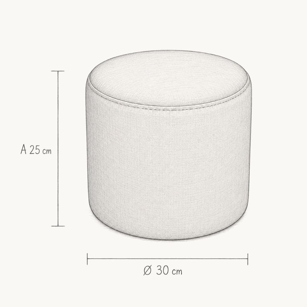 Medidas da Banqueta Baby Wood - Ø 30 x A 25 cm